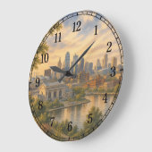 Kansas Wall Clock — Heartland Landscape Design ラージ壁時計 (傾斜)