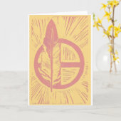 Kanza Linocutのnotecard カード (黄色い花)
