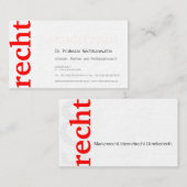 Kanzlei Visitenkarte 名刺 (正面/裏面)