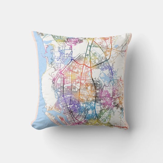 Kaohsiung City Taiwan Map クッション (正面)