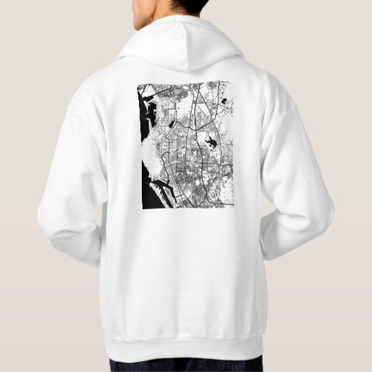 Kaohsiung City Taiwan Map パーカ (裏面)