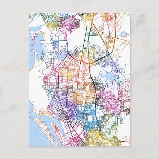 Kaohsiung City Taiwan Map ポストカード (正面)