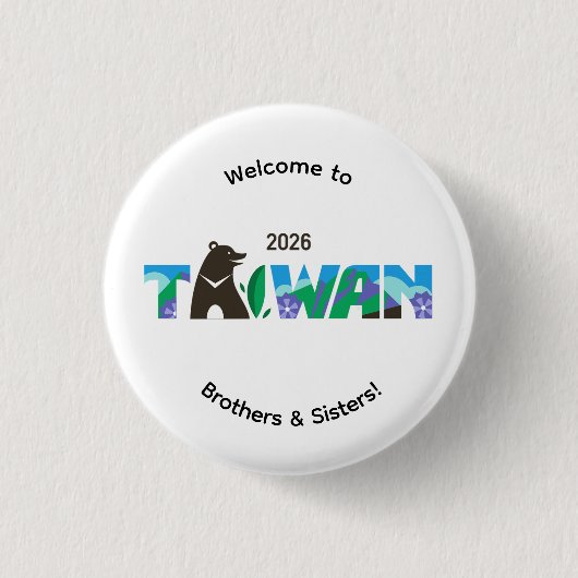 Kaohsiung Taiwan 2026 International Convention Pin 缶バッジ (正面)