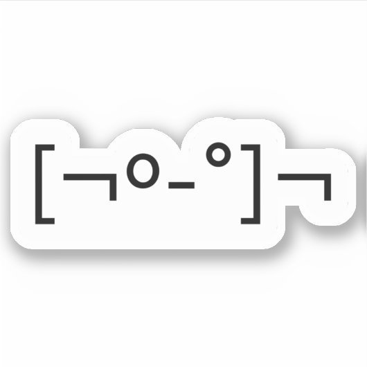 Kaomoji Zombie Emoticon 日本のステッカー シール (正面)