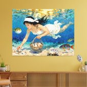 "Kaori of Tides" – An Ocean Portrait キャンバスプリント (インサイチュ (リビング))