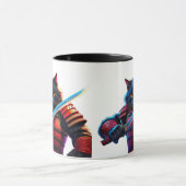 Kaoru el Gato Samurái – Felino Épico con Katana マグカップ (中央)