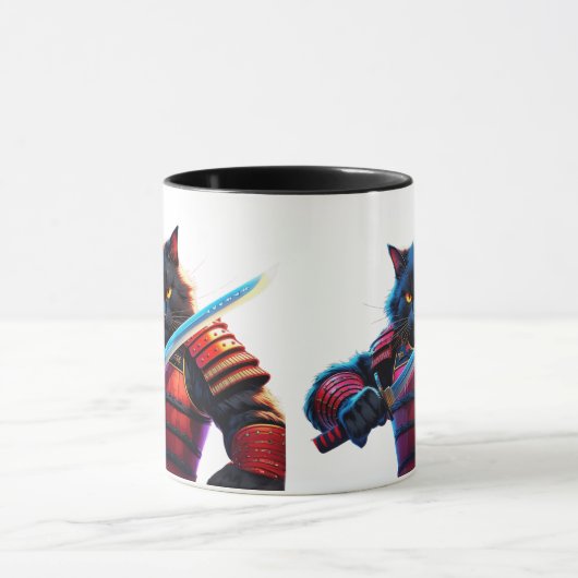 Kaoru el Gato Samurái – Felino Épico con Katana マグカップ (中央)