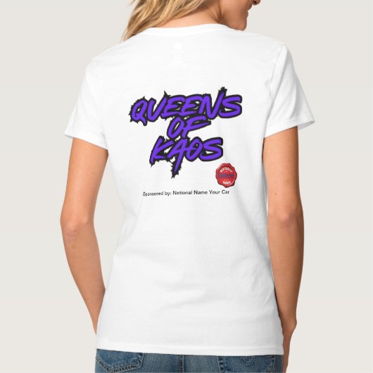 Kaosのクイーンズ主催 Tシャツ (裏面)