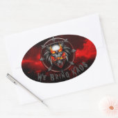 KAOSのステッカーを持参 楕円形シール (封筒)