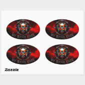 KAOSのステッカーを持参 楕円形シール (シート)