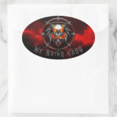 KAOSのステッカーを持参 楕円形シール (バッグ)