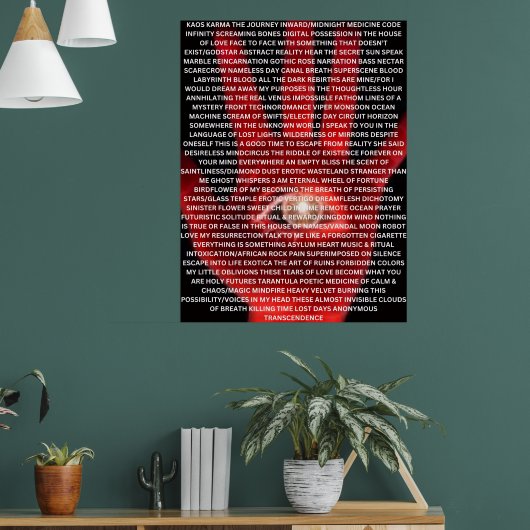 KAOS KARMA original poem poster ポスター (リビング1)