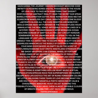 KAOS KARMA original poem poster ポスター