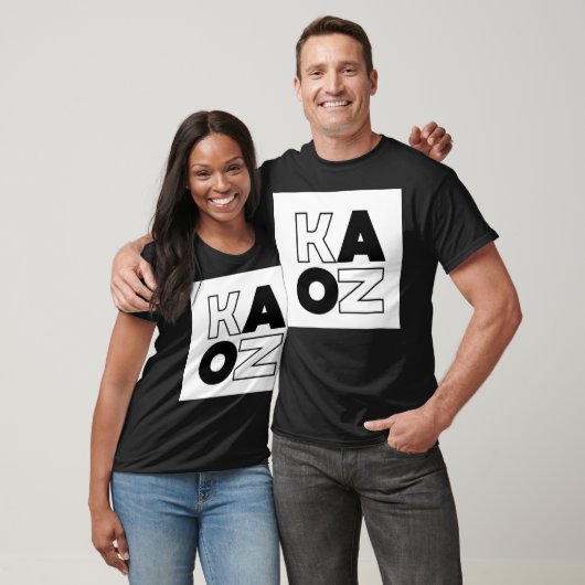 KAOZ black and white Tシャツ (ユニセックス)