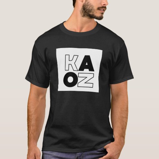 KAOZ black and white  Tシャツ (正面)