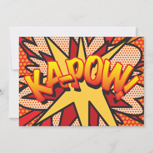 KAP-POW あなたのメッセージを伝えよう レトロで楽しいスピーチバブル 案内状 (正面)