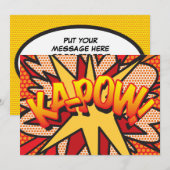 KAP-POW あなたのメッセージを伝えよう レトロで楽しいスピーチバブル 案内状 (正面/裏面)