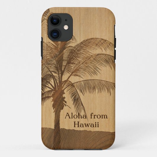 Kapaaの日没のハワイのフェイクなKoaの木製のiPhone 5つのケース Case-Mate iPhoneケース (裏面)