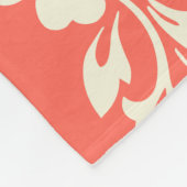 Kapalua Pareauのハワイアンのハイビスカス フリースブランケット (角)