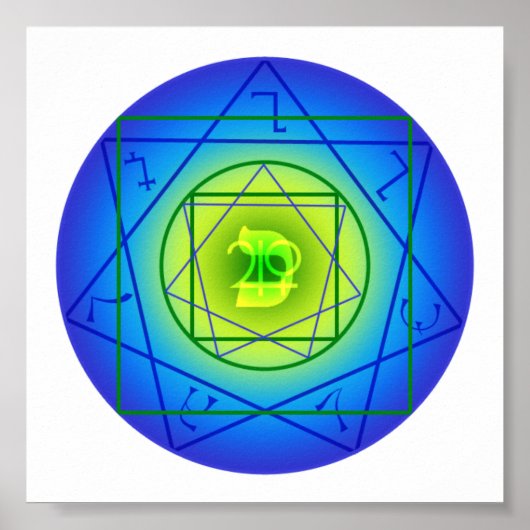 Kaph Sigil – お金、拡張、美しい ポスター (正面)