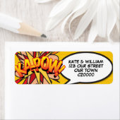 KAPOWおもしろいレトロ漫画ブックアポップ・アートのートアドレス ラベル (インサイチュ)