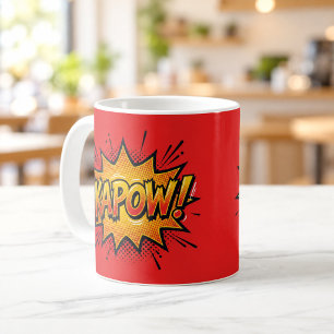 KAPOW コミック・ポップアート・赤マグカップ コーヒーマグカップ