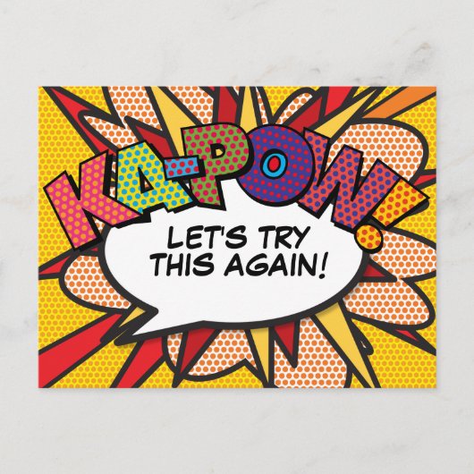 KAPOW 延期 日程変更 コミック ポップアート ポストカード (正面)