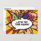 KAPOW 日程延期のお知らせ ポップアート風コミックブック 案内ポストカード (正面/裏面)