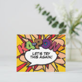 KAPOW 日程延期 コミックブック ポップアート 案内ポストカード (スタンド正面)