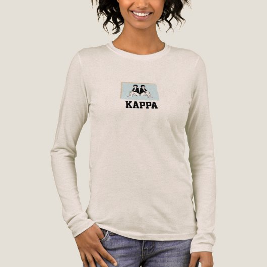 Kappa Japanese Mythology Minimal Graphic Long Slee トライブレンドＴシャツ (正面)