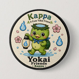 Kappa Yokai Friends Cute Pin Button 缶バッジ
