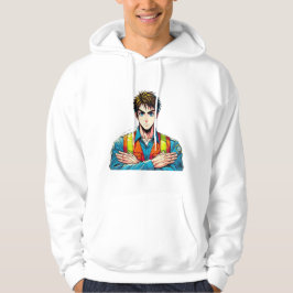 Kapuzen-Sweatshirt mit Manga-Sicherheitsfachmann パーカ