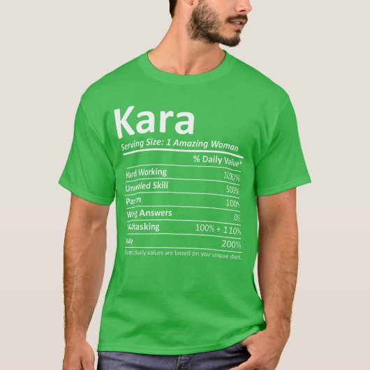 KARA Nutrition パーソナライズドネーム 楽しいクリスマスG Tシャツ (正面)