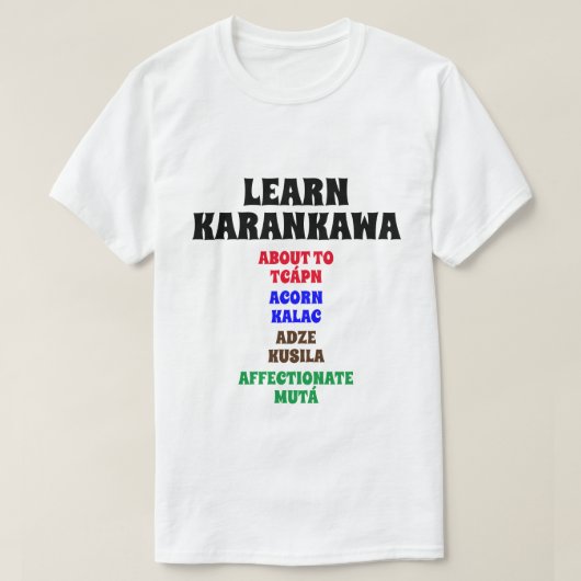Karankawa About学, Acorn, Adz, Ensiate Tシャツ (デザイン正面)