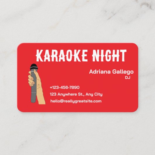 karaoke dj Business card (editable) 名刺 (正面)