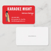 karaoke dj Business card (editable) 名刺 (正面/裏面)
