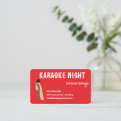 karaoke dj Business card (editable) 名刺 (スタンド正面)