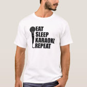 Karaoke - Eat Sleep Karaoke Tシャツ (正面)