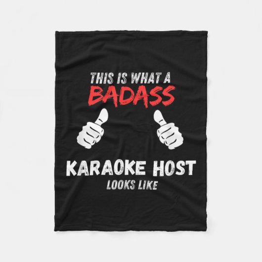 Karaoke Funny This Is What A Bad Karaoke Host Look フリースブランケット (正面)