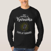 Karaoke Microphone  Machine Music Singer Tシャツ (正面)