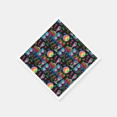 Karaoke Neon Glow Singing Music Party スタンダードカクテルナプキン (角)