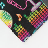 Karaoke Neon Glow Singing Music Party フリースブランケット (角)