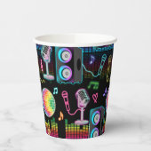 Karaoke Neon Glow Singing Music Party 紙コップ (左)
