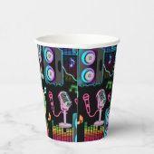 Karaoke Neon Glow Singing Music Party 紙コップ (右)