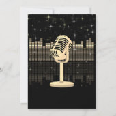 Karaoke Night Black Gold 50th Disco Birthday Party 招待状 (裏面)