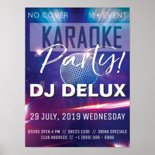 Karaoke Party DJ Club Flyer ポスター