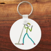 Karaoke Singing Stickman キーホルダー (正面)