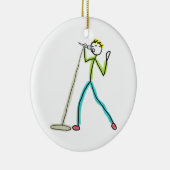 Karaoke Singing Stickman セラミックオーナメント (右)