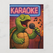Karaoke Singing Turtle ポストカード (正面)