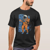 Karaoke Spaceman with Microphone and Sound System Tシャツ (正面)